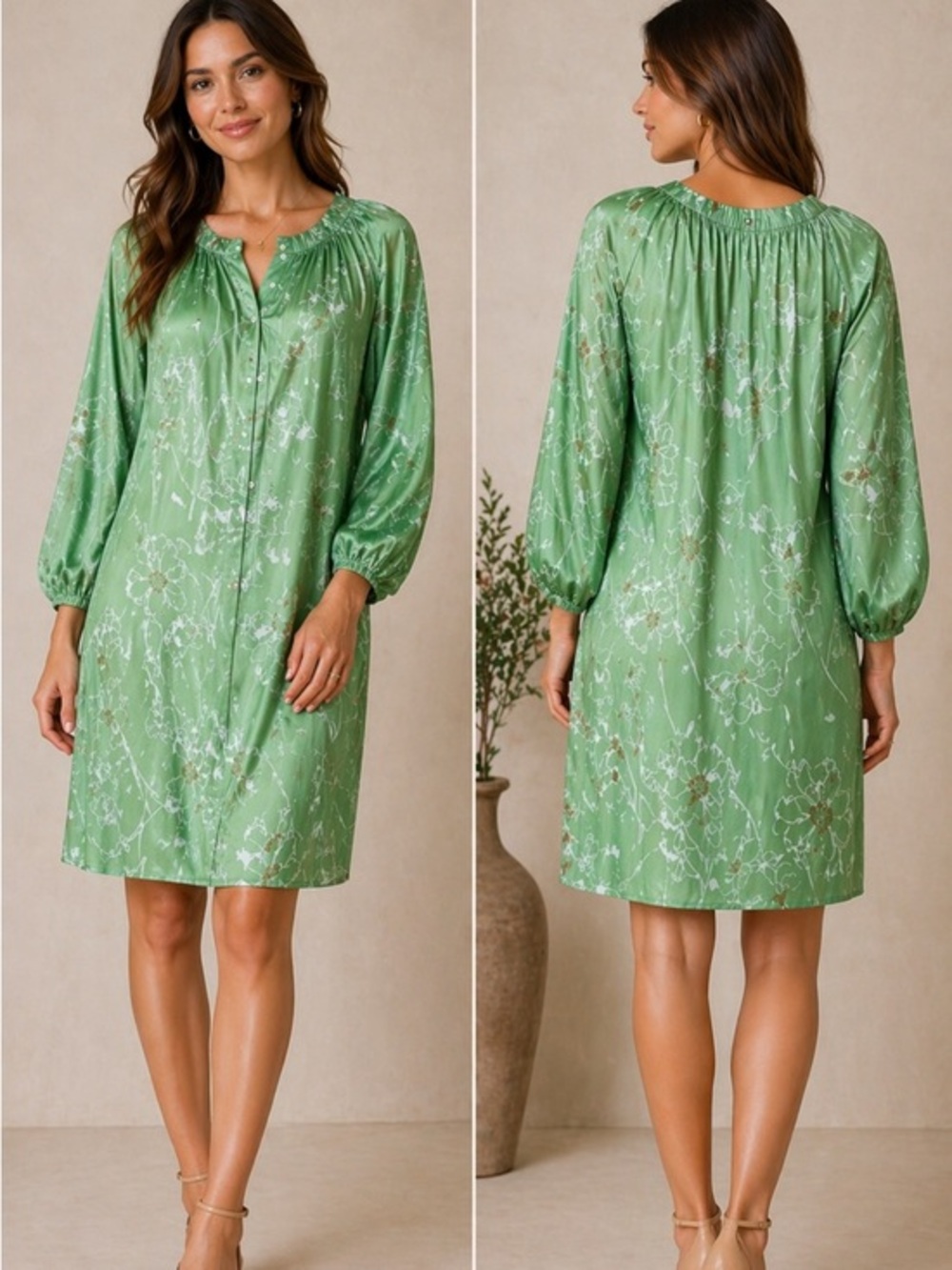 Tucker green 100% silk dress